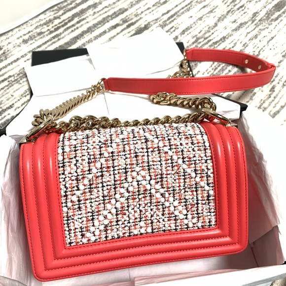 ❌SOLD❌Chanel limited edition pink tweed Le boy - Picture 4 of 9